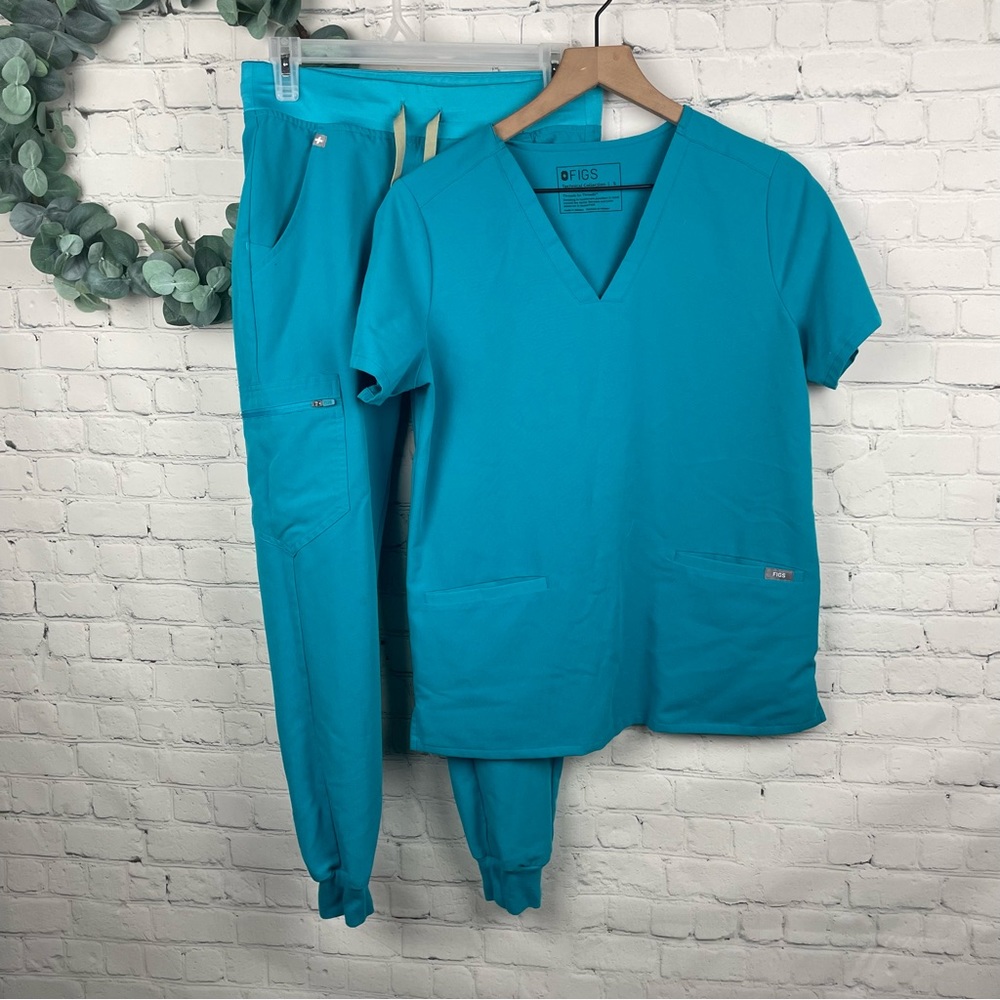 Figs Teal Track Pants & Joggers